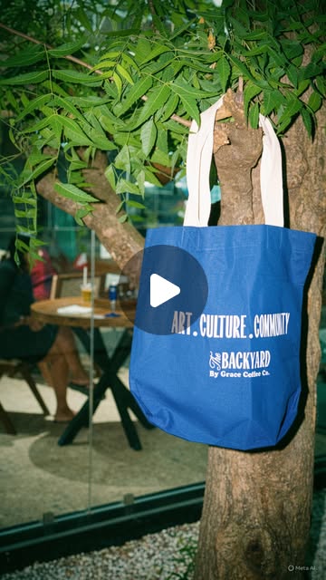 Backyard art culture community tote bag